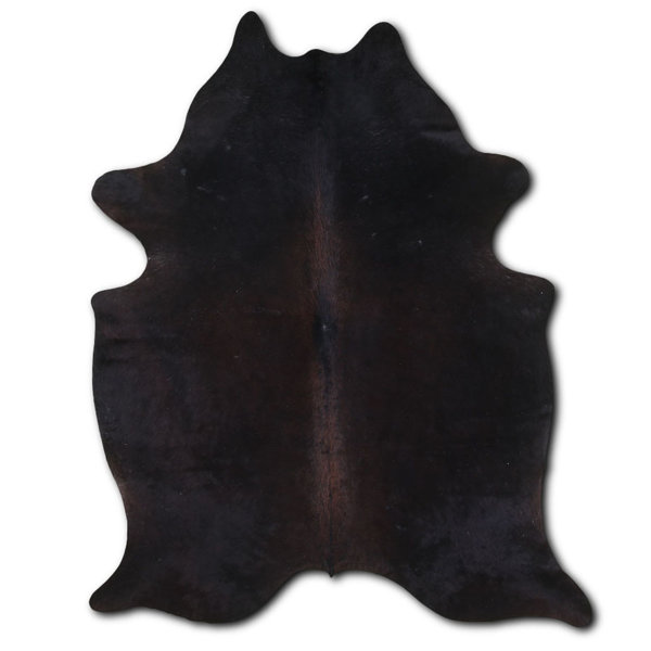 Foundry Select Bengisu Handmade Cowhide Area Rug in Black Wayfair